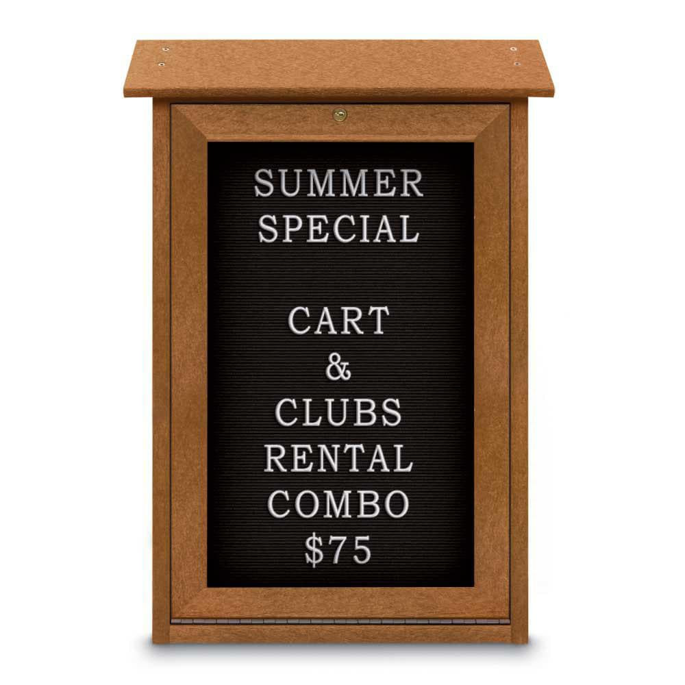 United Visual Products UVDSSM1829LB-CE Enclosed Letter Board: 18" Wide, 29" High, Laminate, Black