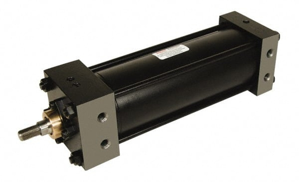 Schrader Bellows 1H000039757 Double Acting Rodless Air Cylinder: 2-1/2" Bore, 3" Stroke, 250 psi Max, 3/8 NPTF Port, Head Rectangular Flange Mount