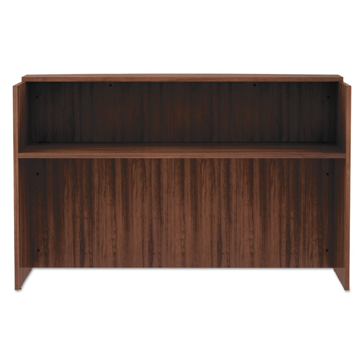 ALERA VA327236WA Alera Valencia Series Reception Desk with Transaction Counter, 71" x 35.5" x 42.5", Modern Walnut