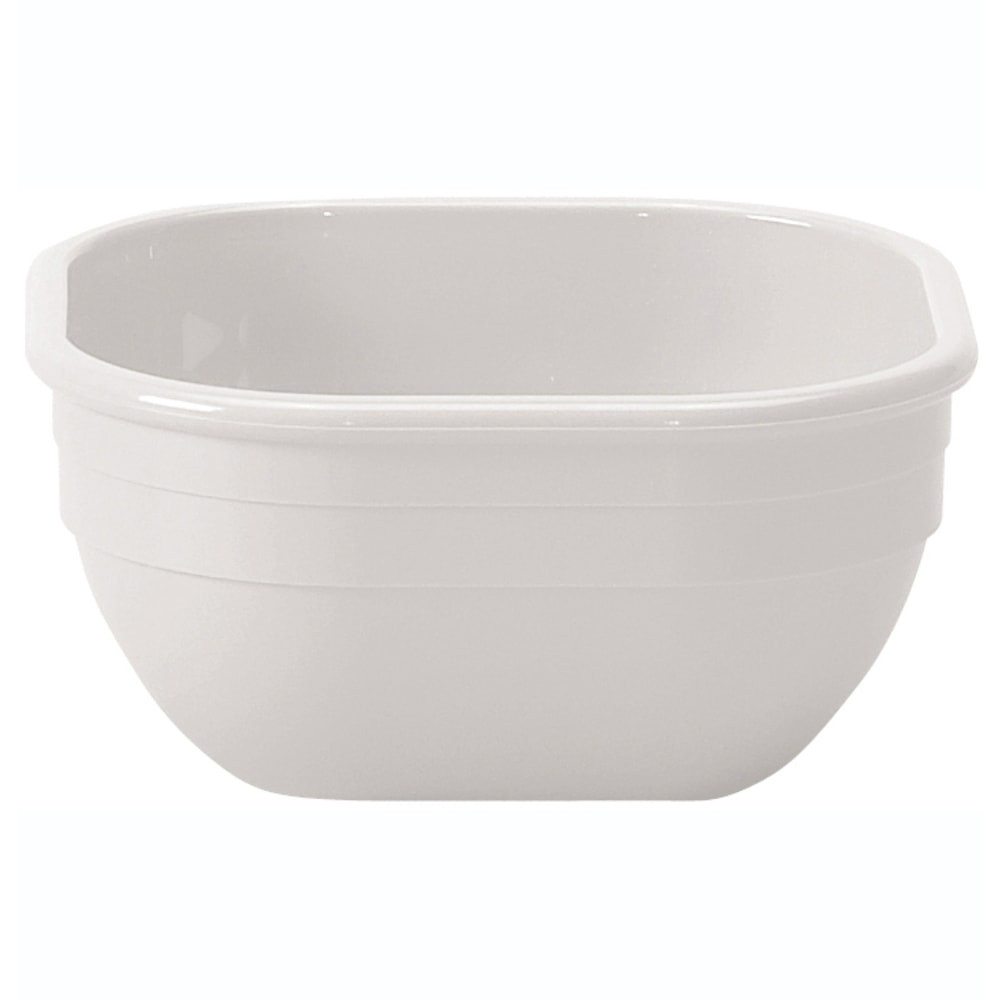 CAMBRO MFG. CO. 10CW148 Cambro Camwear Dinnerware Bowls, Square, White, Pack Of 48 Bowls