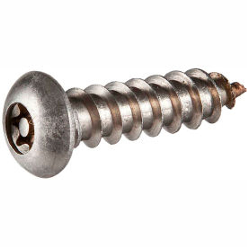 Tamperproof Screw Co. Inc. #14A x 5/8"" Security Sheet Metal Screw - Button Torx (T-27) Head - 18-8 Stainless Steel - 100 Pk p/n 4.14A58BS