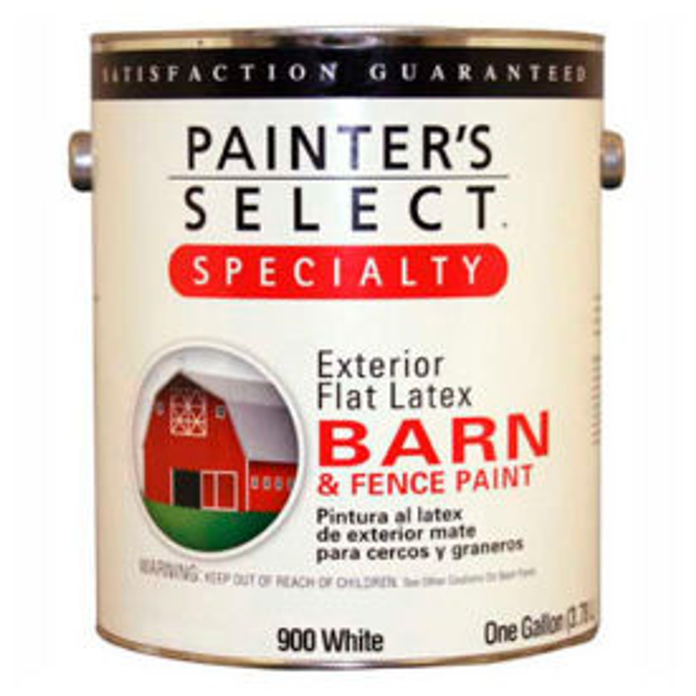 General Paint And Manufacturing Painter's Select Latex Barn & Fence Paint Flat Finish White Gallon - 798447 p/n 798447