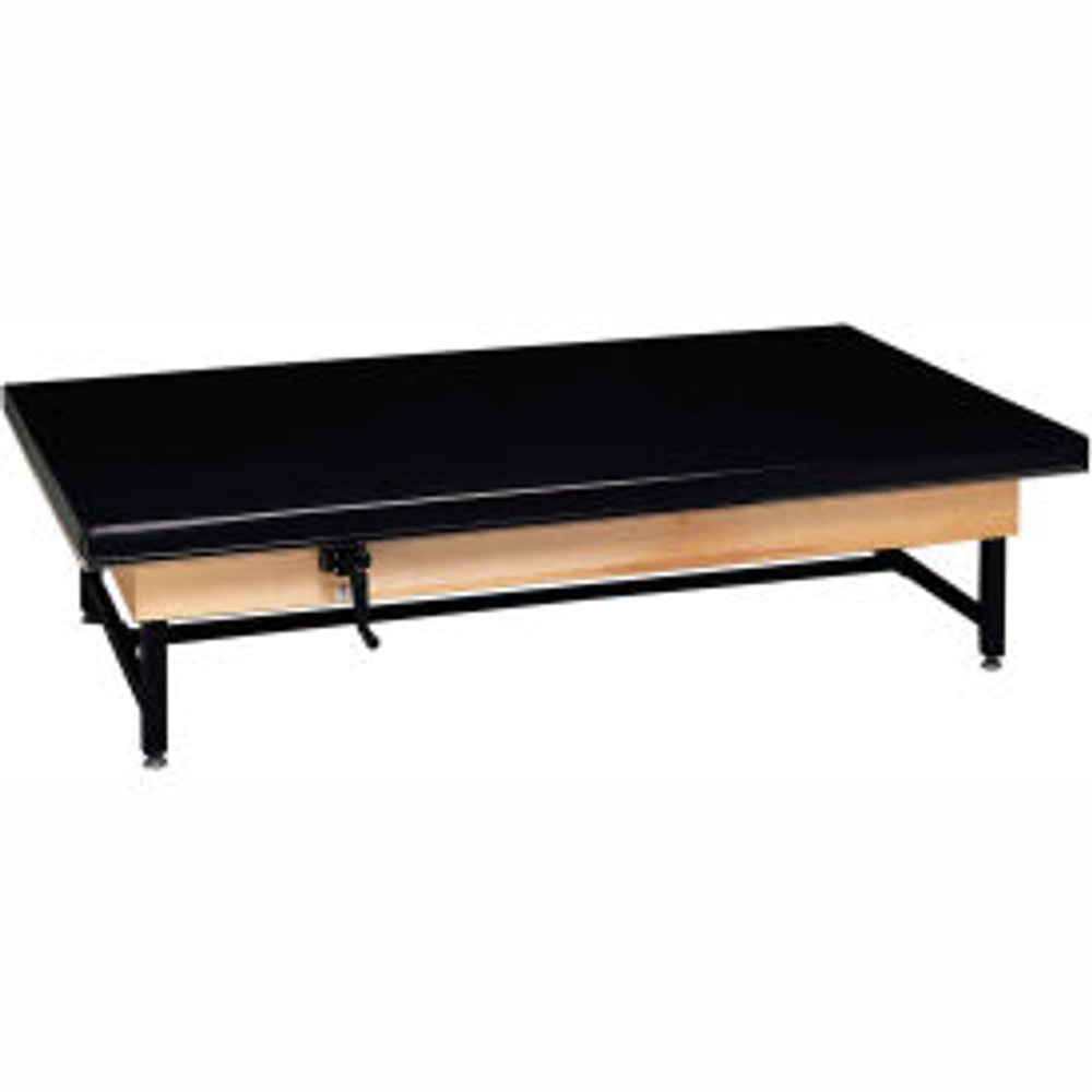 Fabrication Enterprises Inc Manual Hi-Low Upholstered Mat Platform Table 84""L x 36""W x 19"" - 27""H p/n 15-2016