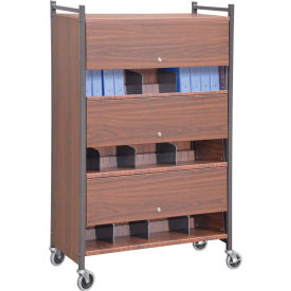 Omnimed Inc. Omnimed® Versa Cabinet Style Rack with Locking Panels 3 Shelves Woodgrain p/n 282130-WG