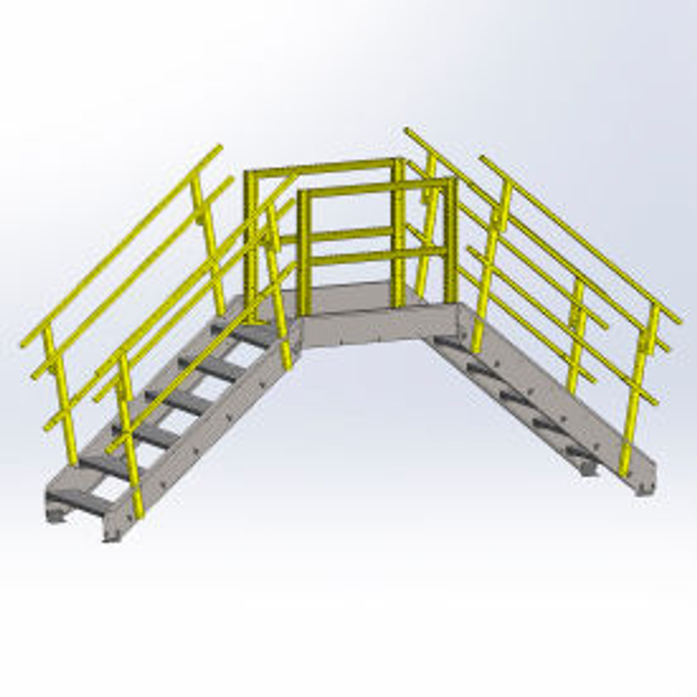 Equipto 1730B07 Cross Over Bridge 35"" Overall Width 7 Stairs p/n 1730B07