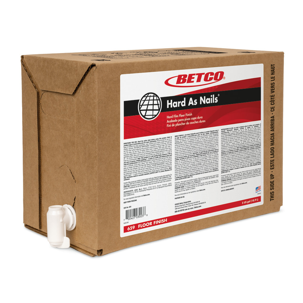 BETCO CORPORATION 6590500 Betco Hard As Nails Floor Finish, 5 Gallon Container