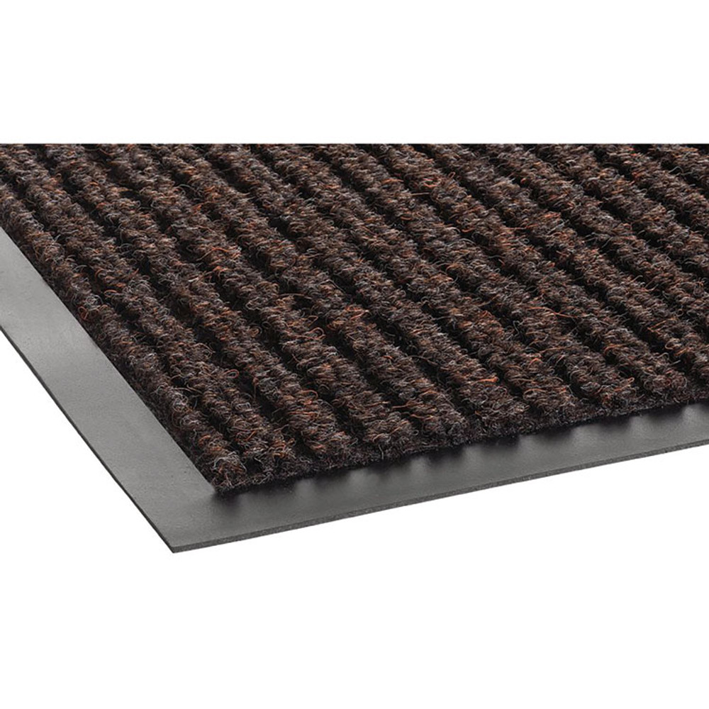 CROWN MATS & MATTING NR0310BR Needle-Rib Wiper/Scraper Mat, Rectangular, Brown Ribbed Surface, 36" x 10 ft