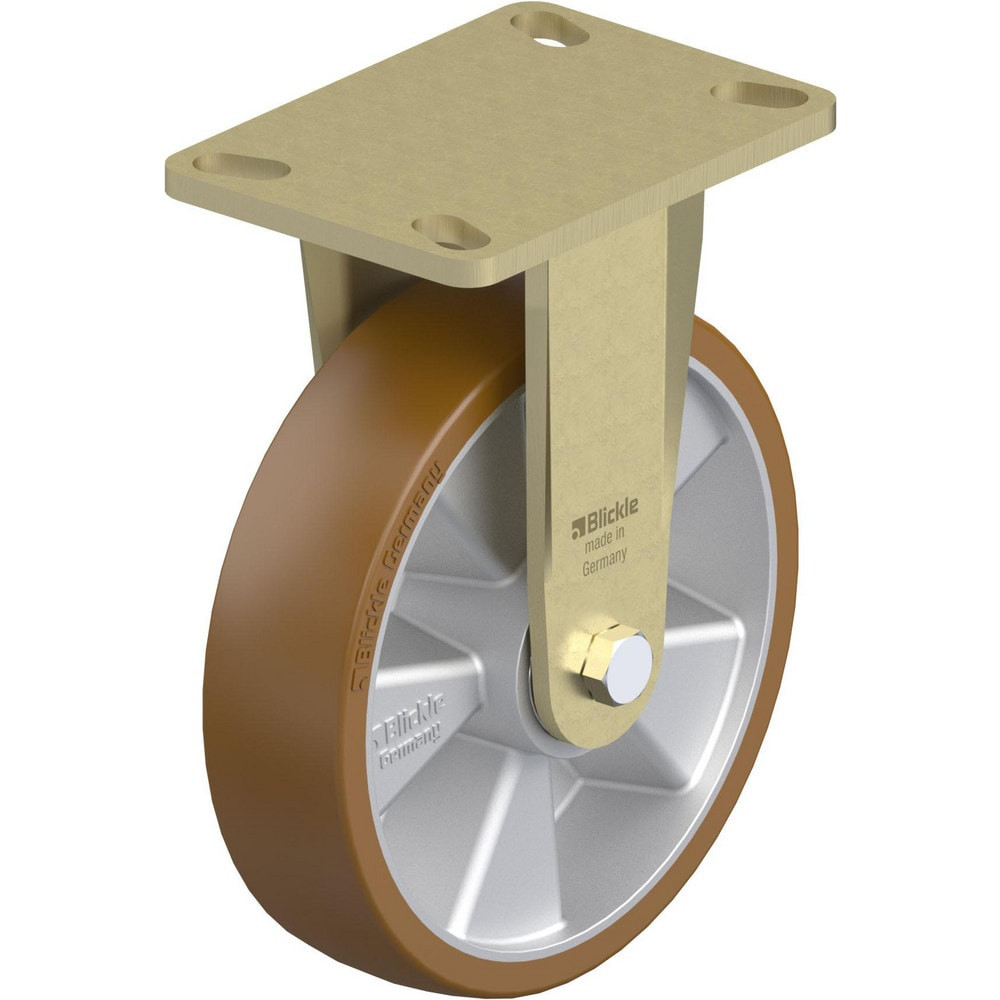 Blickle 932137 Top Plate Casters; Mount Type: Plate ; Number of Wheels: 1.000 ; Wheel Diameter (Inch): 8 ; Wheel Material: Polyurethane ; Wheel Width (Inch): 2 ; Wheel Color: Brown