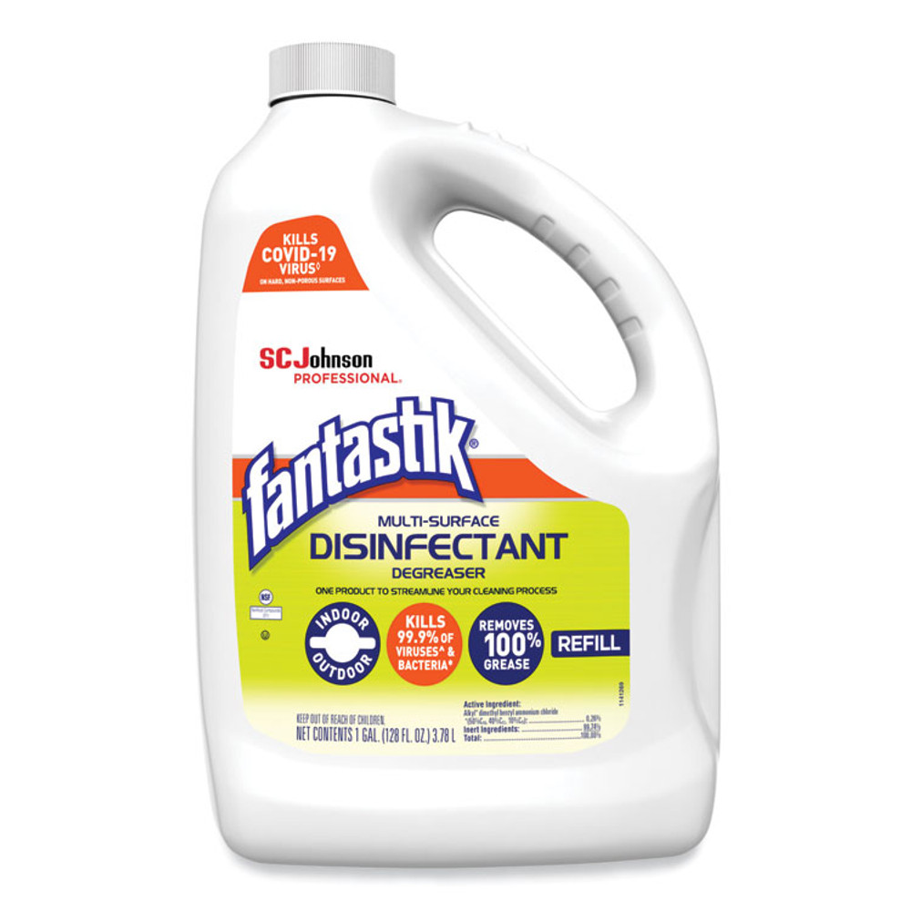 SC JOHNSON Fantastik® 311930 Multi-Surface Disinfectant Degreaser, Pleasant Scent, 1 Gallon Bottle, 4/Carton