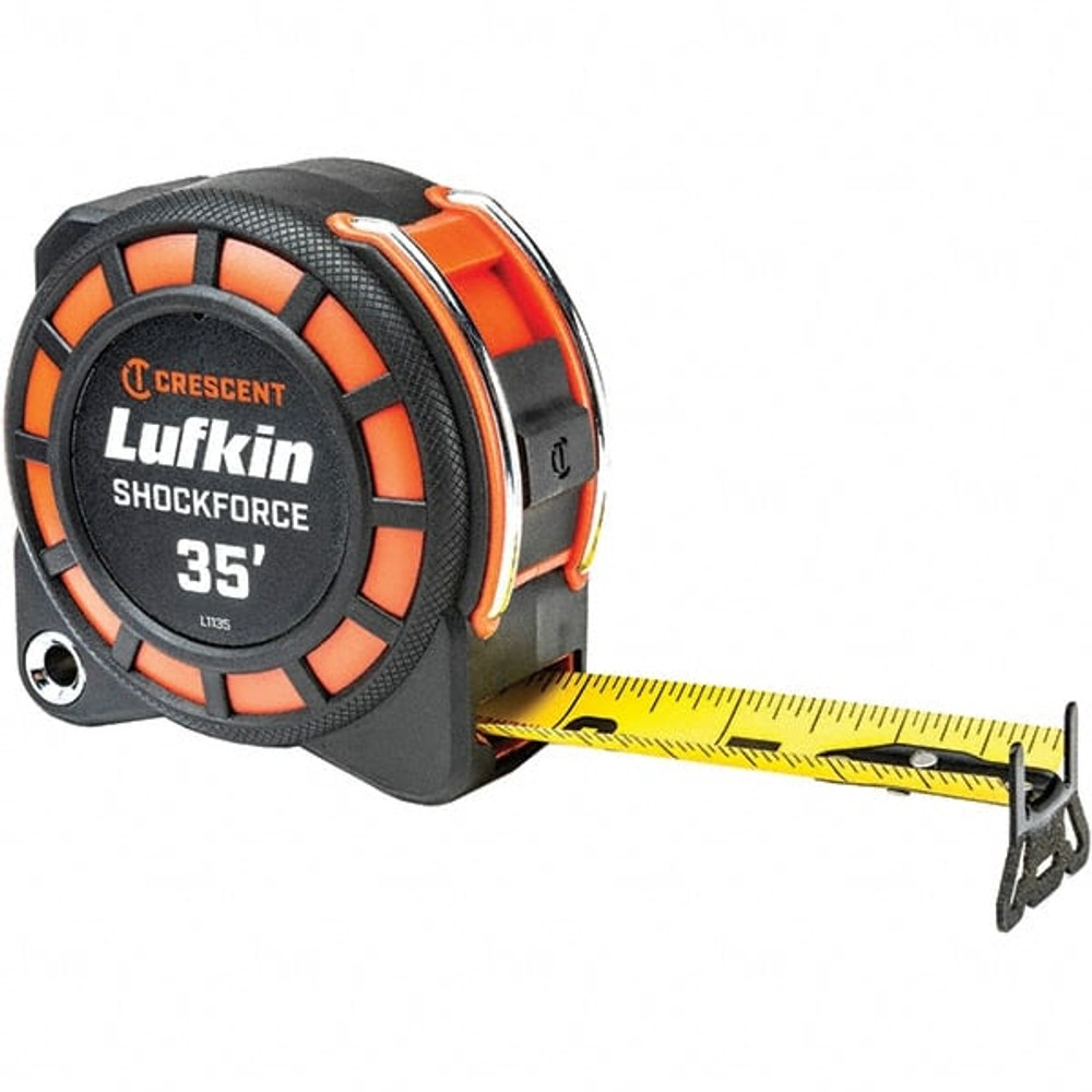 Lufkin L1135-02 Tape Measure: 35' Long, 1-3/16" Width, Black & Yellow Blade