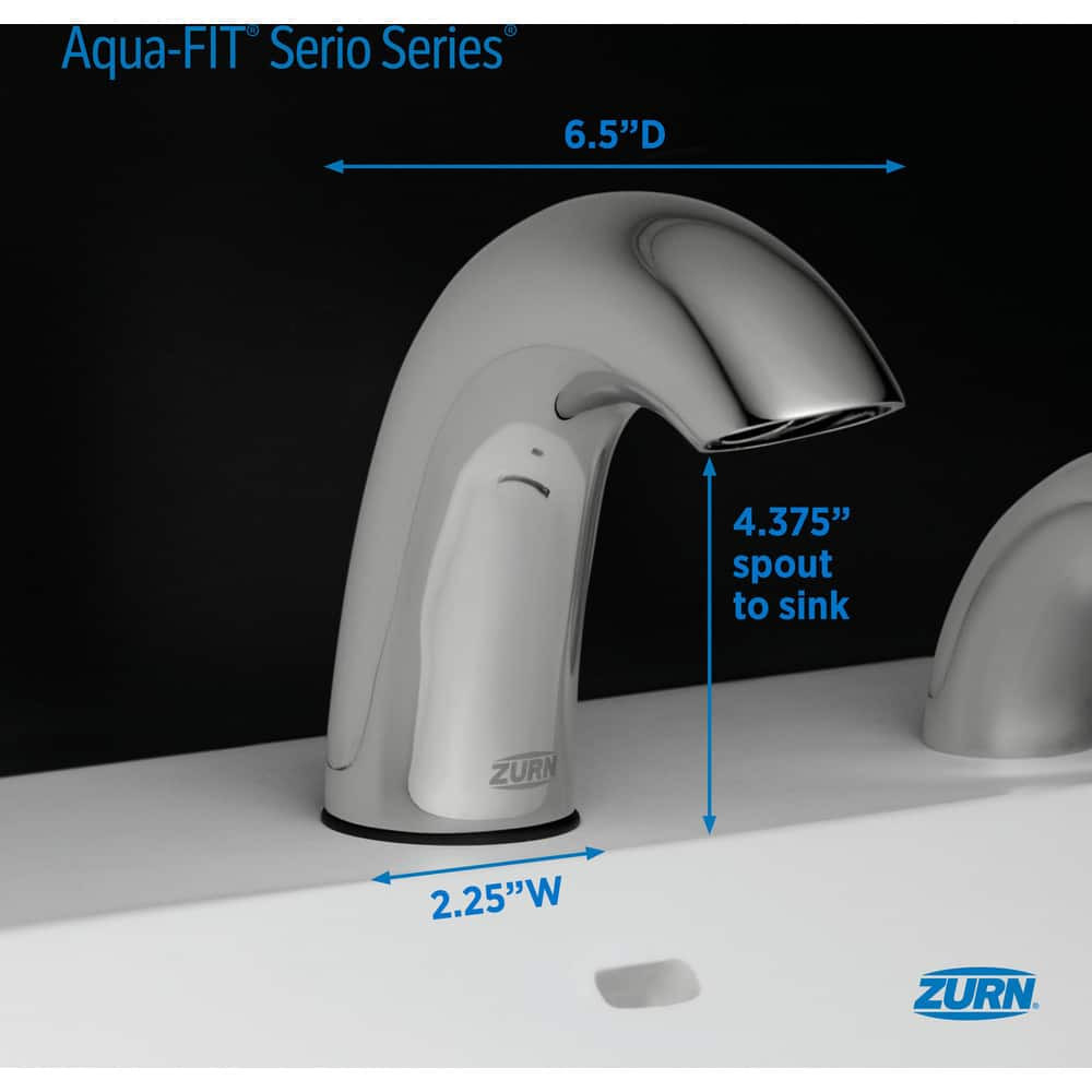 Zurn 889934207262 Electronic & Sensor Faucets; Faucet Style: Complete Kit ; Spout Type: Cast Spout ; Mounting Centers: Single Hole ; Finish: Polished Chrome ; Battery Included: Yes ; Number Of Batteries: 4
