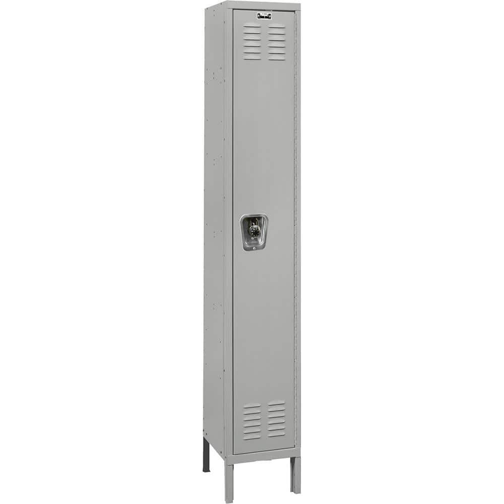Hallowell URB1228-1A-PL Lockers; Locker Style: Horizontal ; Locker Configuration: 1-Wide ; Assembled: Yes ; Shelf Capacity: 20 ; Handle Type: Recessed ; Locker Material: Steel