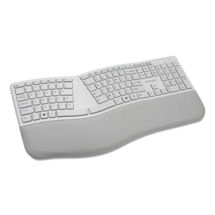 KENSINGTON 75402 Pro Fit Ergo Wireless Keyboard, 18.98 x 9.92 x 1.5, Gray