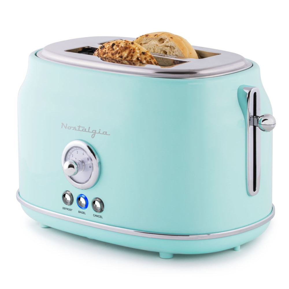 NOSTALGIA PRODUCTS GROUP LLC Nostalgia 810061701286  CLTOS2AQ Classic Retro 2-Slice Toaster, Aqua