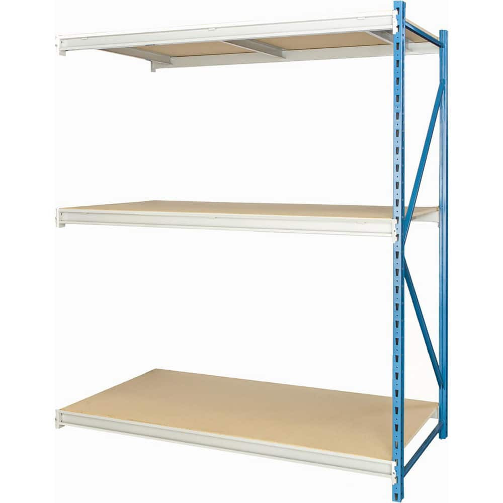 Hallowell HBR722487-3A-P- Storage Racks; Rack Type: Bulk Rack Add-On ; Overall Width (Inch): 72 ; Overall Height (Inch): 87 ; Overall Depth (Inch): 24 ; Material: Steel ; Color: Light Gray; Marine Blue