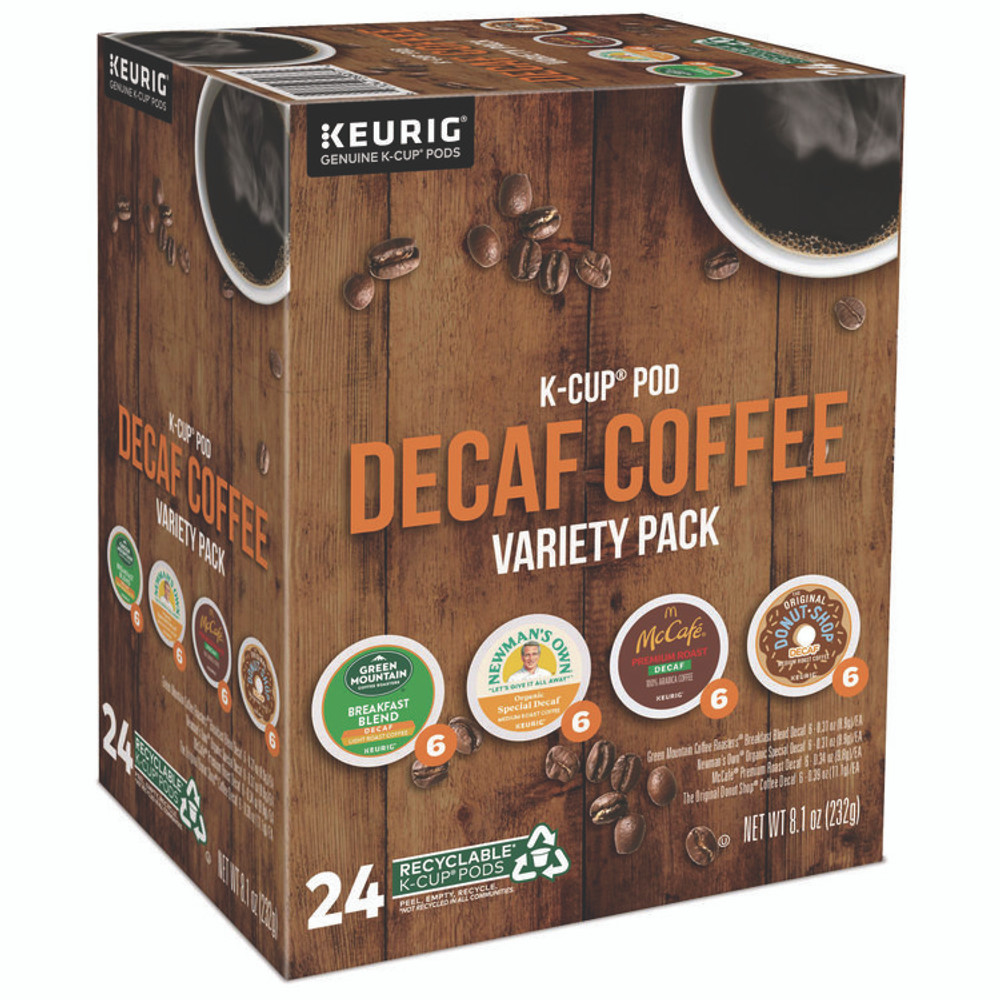 KEURIG DR PEPPER Green Mountain Coffee® 9977 Decaf Variety Coffee K-Cups, Assorted Flavors, 0.38 oz K-Cup, 24/Box