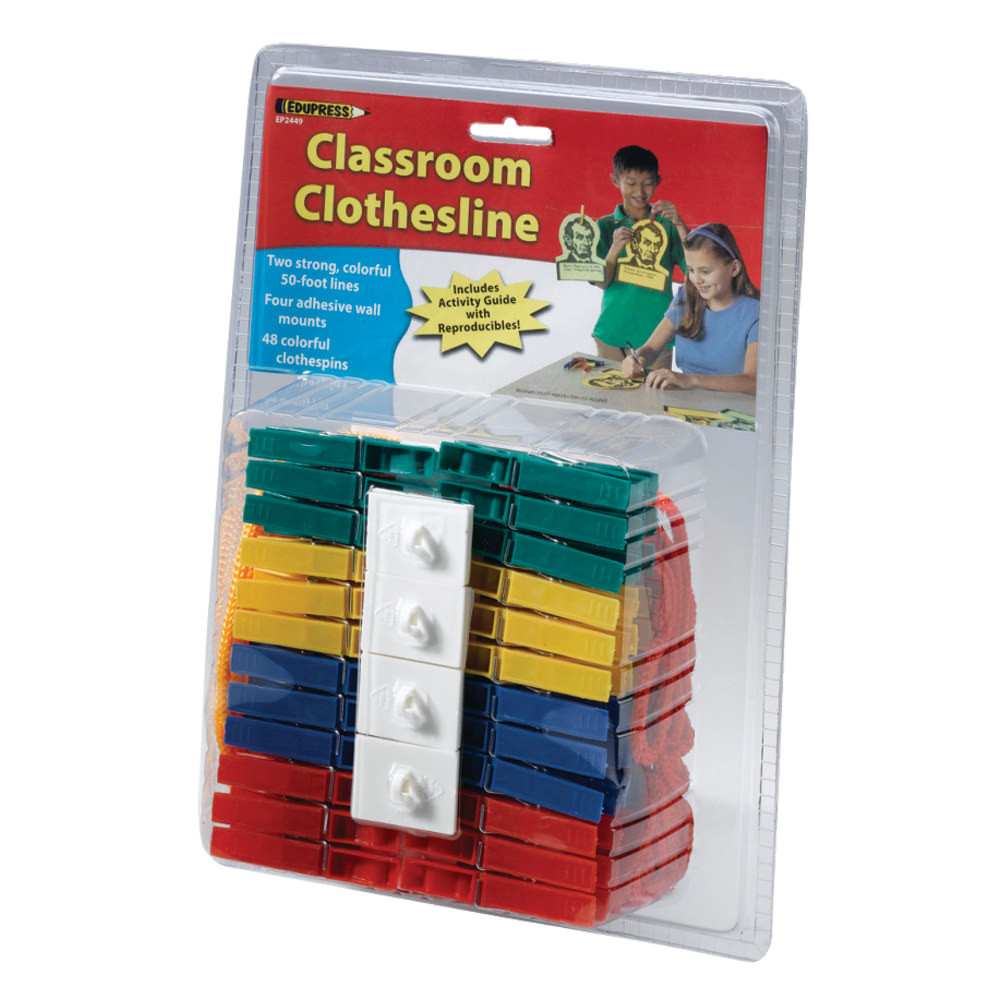 TEACHER CREATED RESOURCES 62449  Classroom Clothesline - Classroom, Display, Decoration - 2.30inHeight x 7.70inWidth x 10.80inLength - 1 / Pack - Multi