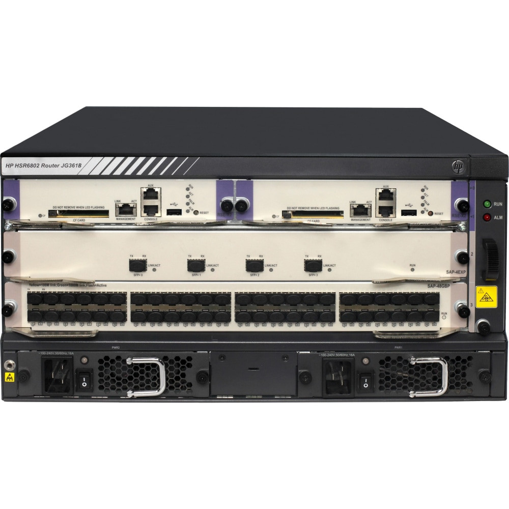 HP INC. HPE JG361B  FlexNetwork HSR6802 Router Chassis - 10 - 10 Gigabit Ethernet - 5U - Rack-mountable - 1 Year