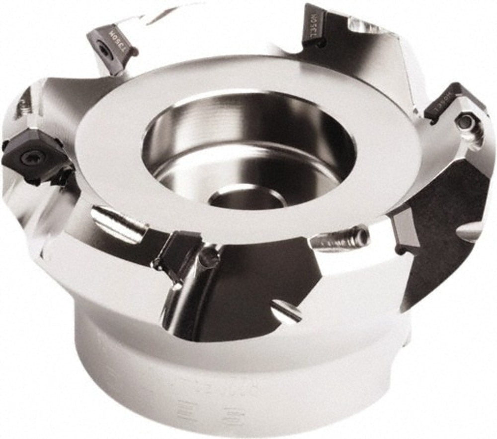 Seco 02422164 90mm Cut Diam, 27mm Arbor Hole, 4.5mm Max Depth of Cut, 45° Indexable Chamfer & Angle Face Mill