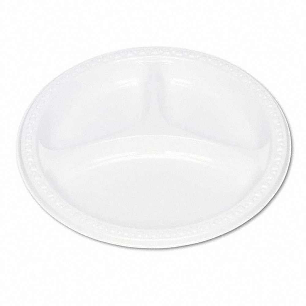 Tablemate Products TBL19644WH Plate: White, 125 Per Pack