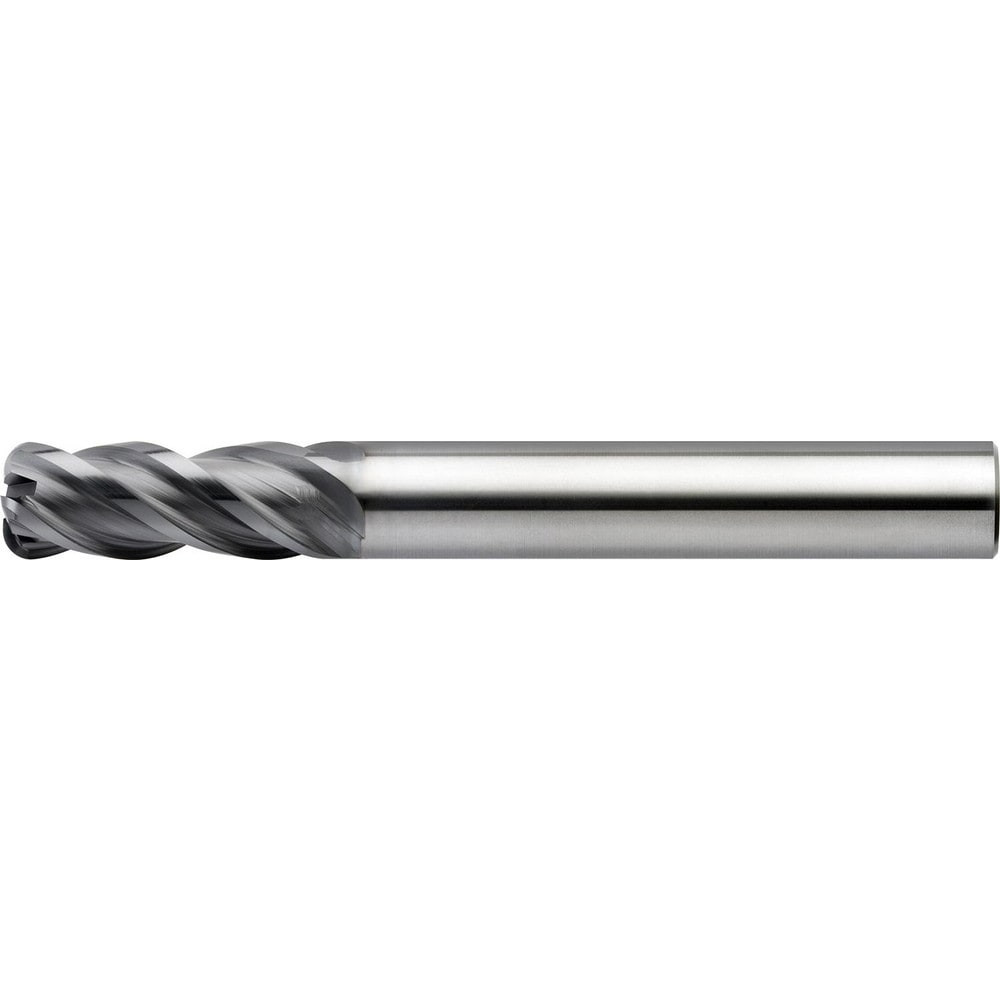 US Union Tool 2643050 Corner Radius End Mill: 2.50 mm Dia, 6.25 mm LOC, UT Coated, Corner Radius End, Centercutting Series CXERS