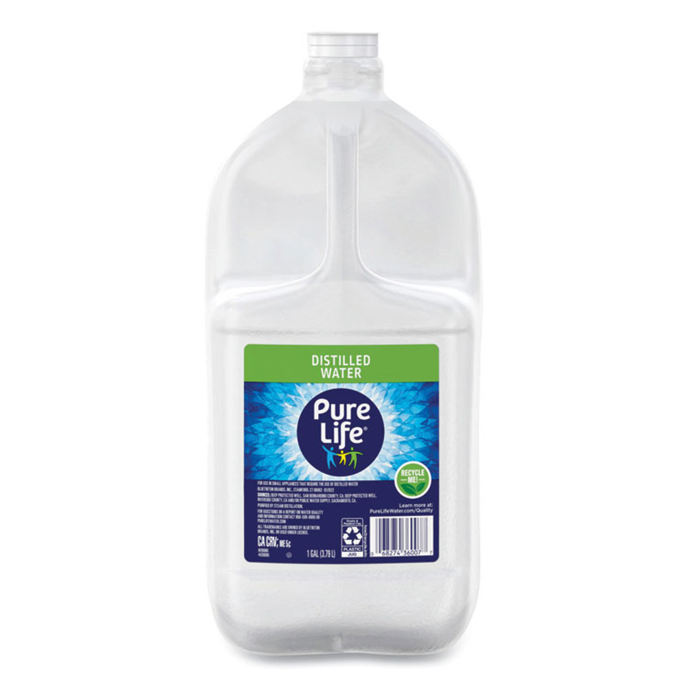 NESTLE Nestlé® 12532828 Pure Life Distilled Water, 1 gal Bottle, 6/Carton, 36 Cartons/Pallet