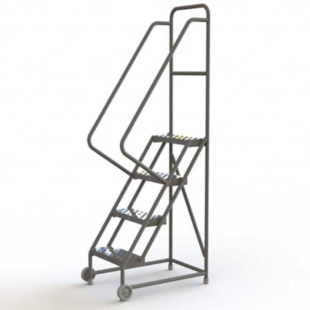 TRI-ARC KDTF104166 Steel Tilt & Roll Rolling Ladder: 4 Step