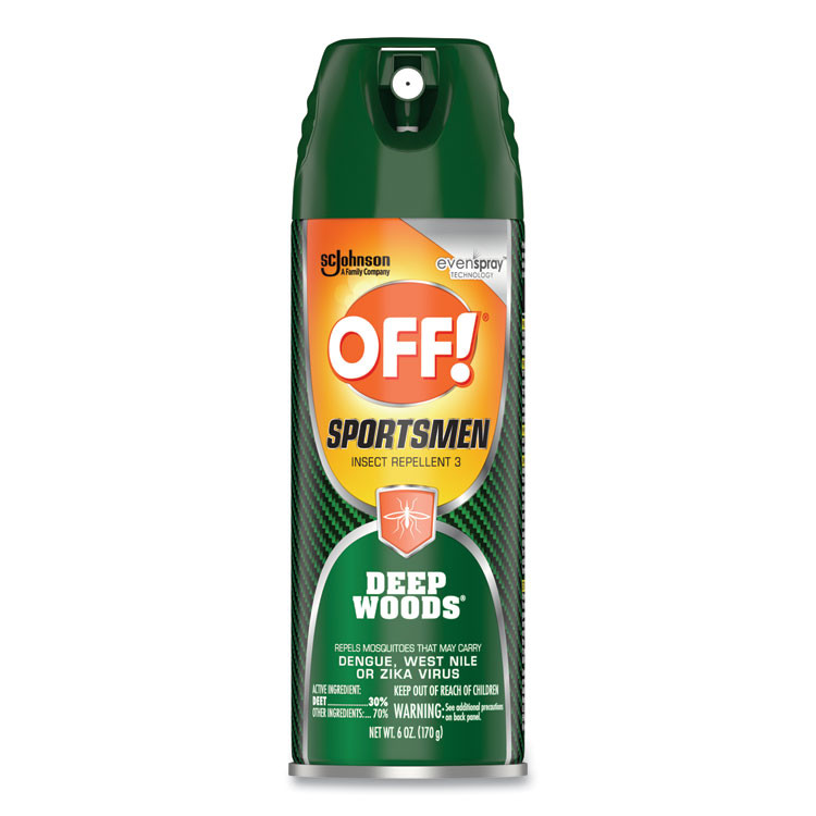 SC JOHNSON OFF!® 334684 Deep Woods Sportsmen Insect Repellent, 6 oz Aerosol Spray, 12/Carton