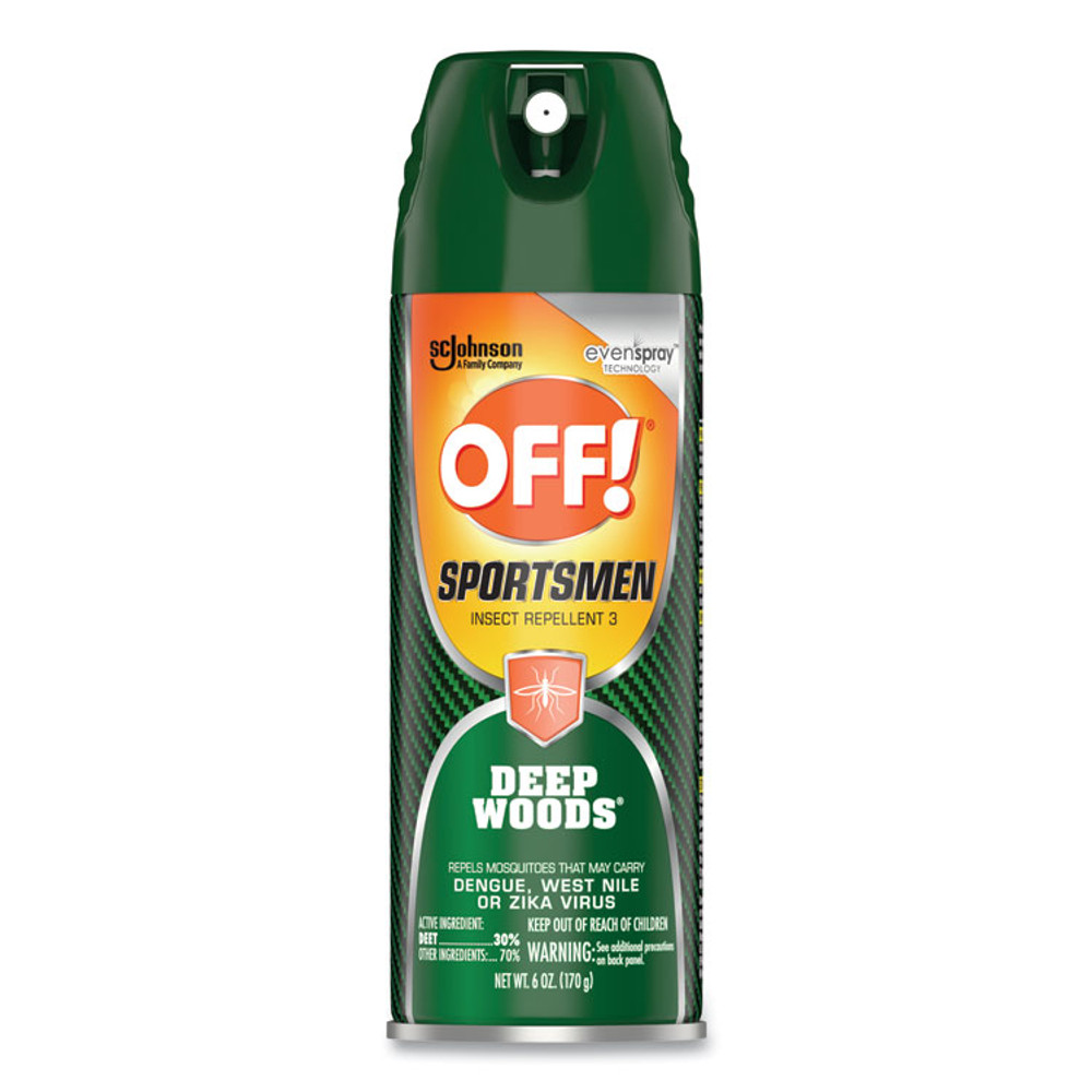 SC JOHNSON OFF!® 334684 Deep Woods Sportsmen Insect Repellent, 6 oz Aerosol Spray, 12/Carton