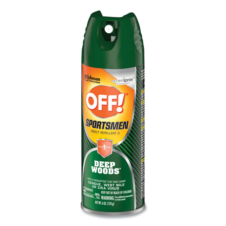 SC JOHNSON OFF!® 334684 Deep Woods Sportsmen Insect Repellent, 6 oz Aerosol Spray, 12/Carton