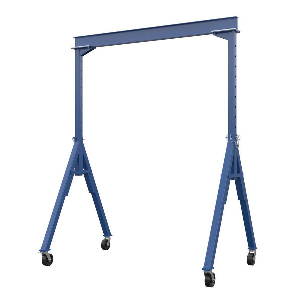 Vestil AHS-8-10-12 Adjustable Gantry Crane: 8,000 lb Working Load Limit, 8.125" Eye Beam Height, 76.5" OAW