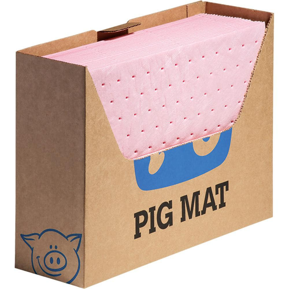 New Pig MAT3510 Pads, Rolls & Mats; Product Type: Pad ; Application: Haz Mat ; Overall Length (Inch): 13in ; Total Package Absorption Capacity: 10gal ; Material: Polypropylene ; Fluids Absorbed: Acids; Bases; Unknowns