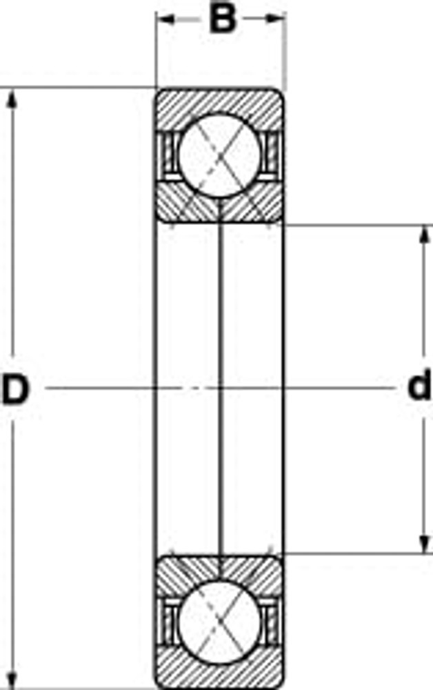 SKF QJ 207 N2MA/C2L Angular Contact Ball Bearing: 35 mm Bore Dia, 72 mm OD, 17 mm OAW, Without Flange