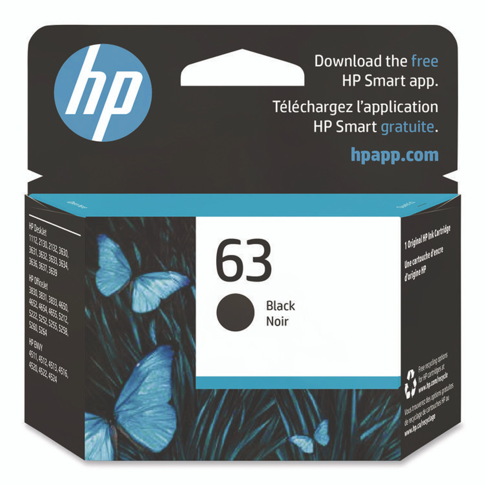 HP INC F6U62AN HP 63, (F6U62AN) Black Original Ink Cartridge