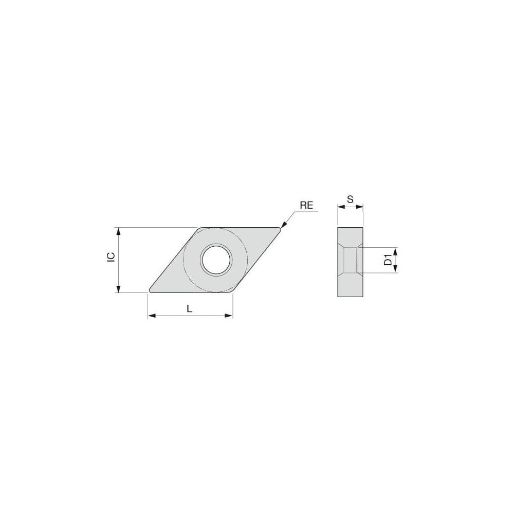 Tungaloy 6850243 Turning Insert: DNMG443CH T5125, Solid Carbide