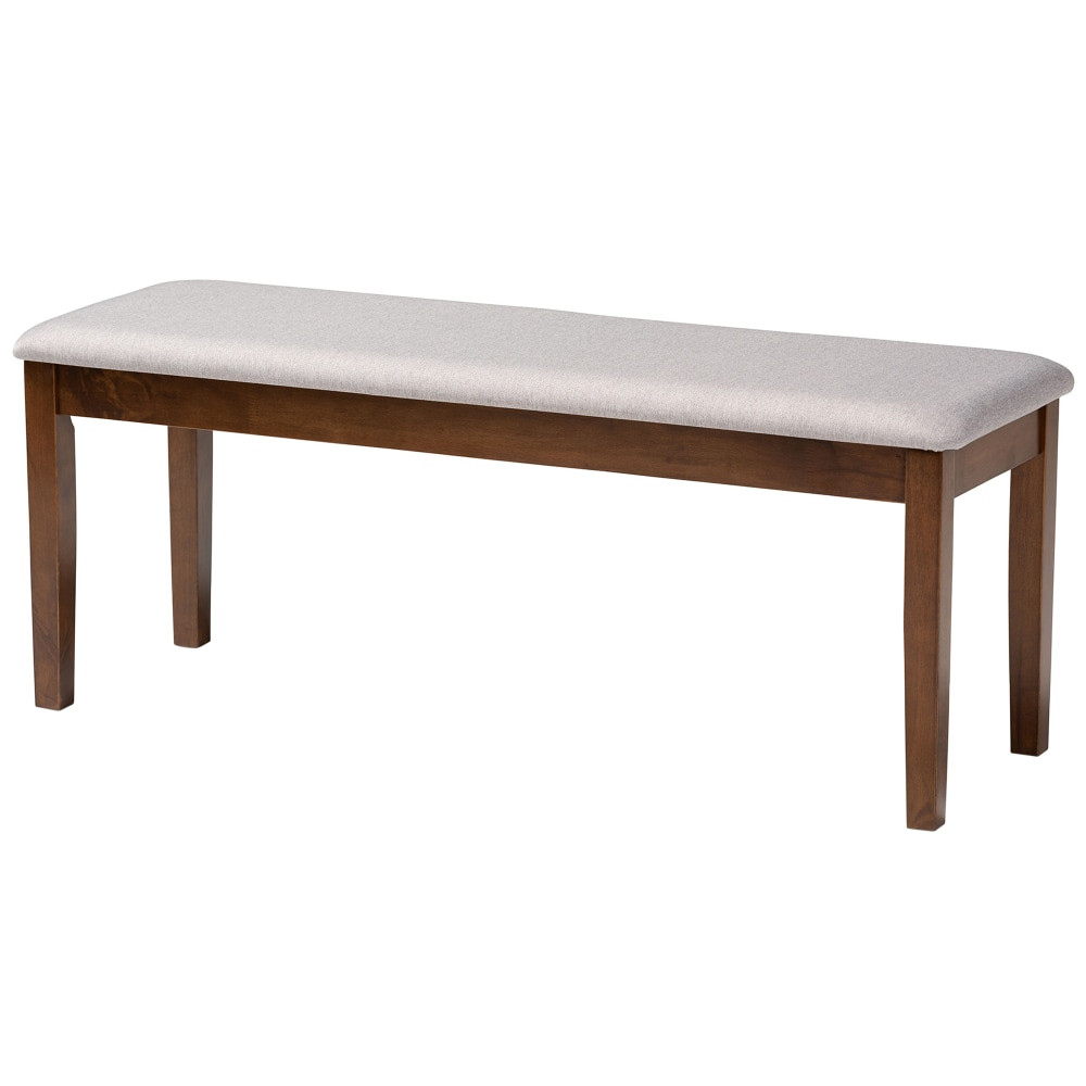 WHOLESALE INTERIORS, INC. 2721-10917 Baxton Studio Teresa Dining Bench, Walnut Brown/Gray