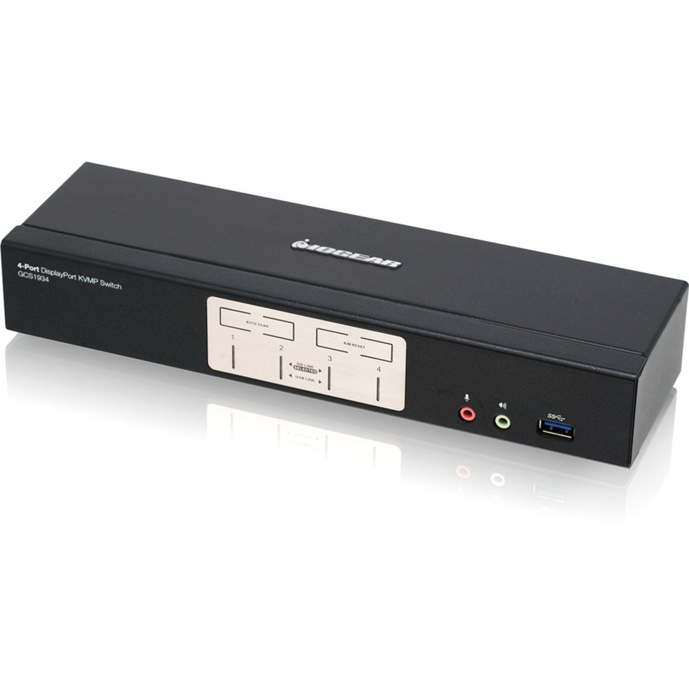 ATEN TECHNOLOGIES GCS1934 IOGEAR 4-Port DisplayPort 1.2 KVMP Switch - 4 Computer(s) - 1 Local User(s) - 4096 x 2160 - 8 x USB - Desktop - 5 x DisplayPort - TAA Compliant