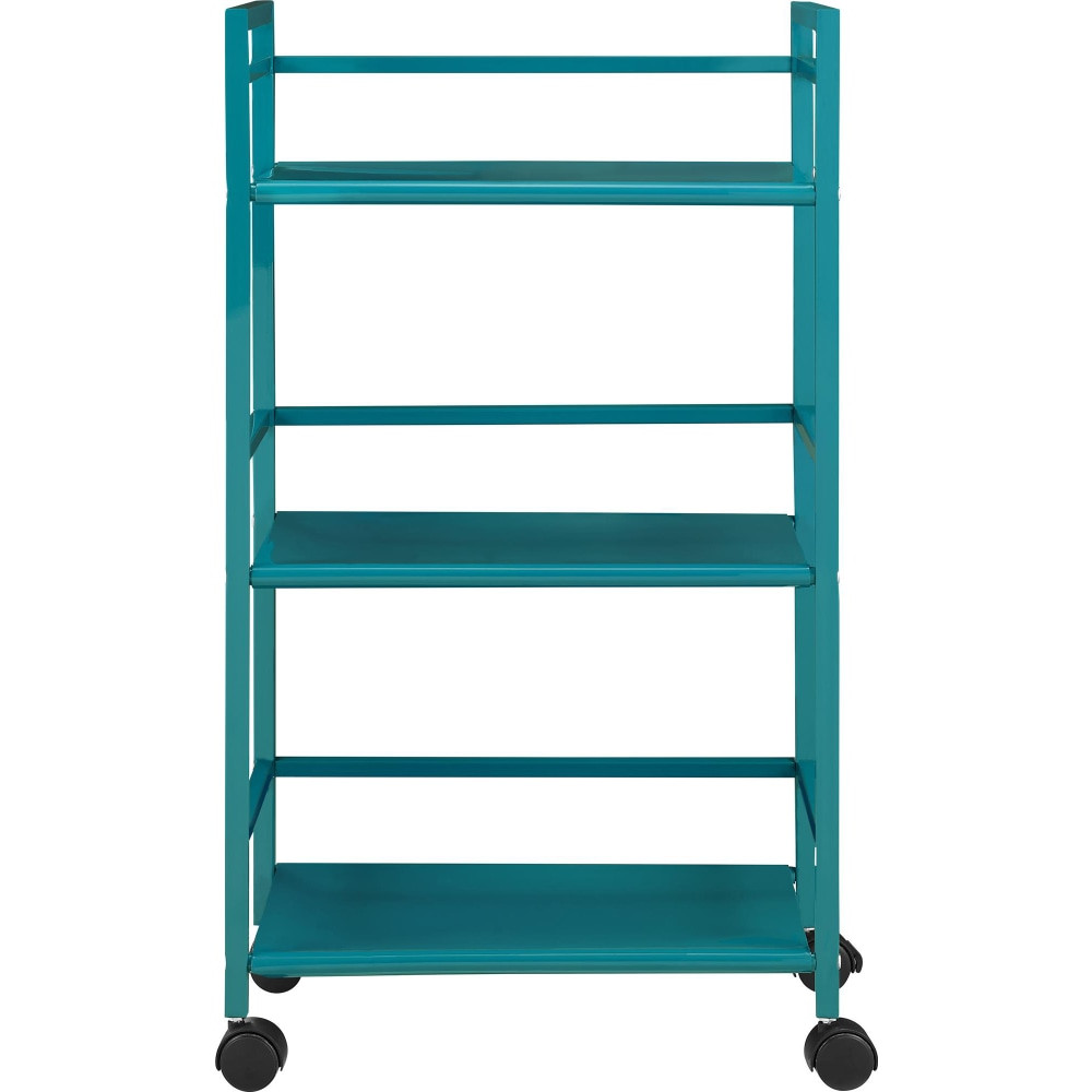 AMERIWOOD INDUSTRIES, INC. 7741396PCOM Ameriwood Home Marshall 3-Shelf Metal Rolling Utility Cart, Teal