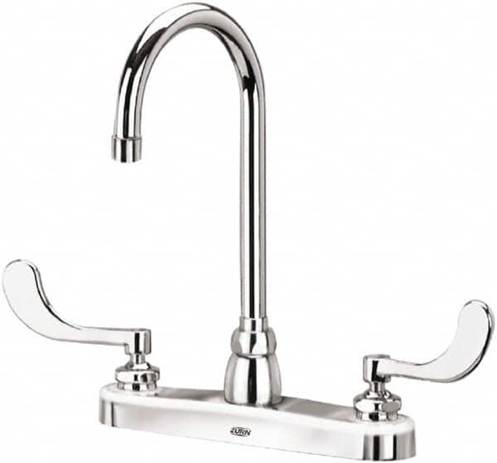 Zurn Z871B4-XL Gooseneck, Two Handle, Chrome Plated Deck Mount, Laboratory Faucet