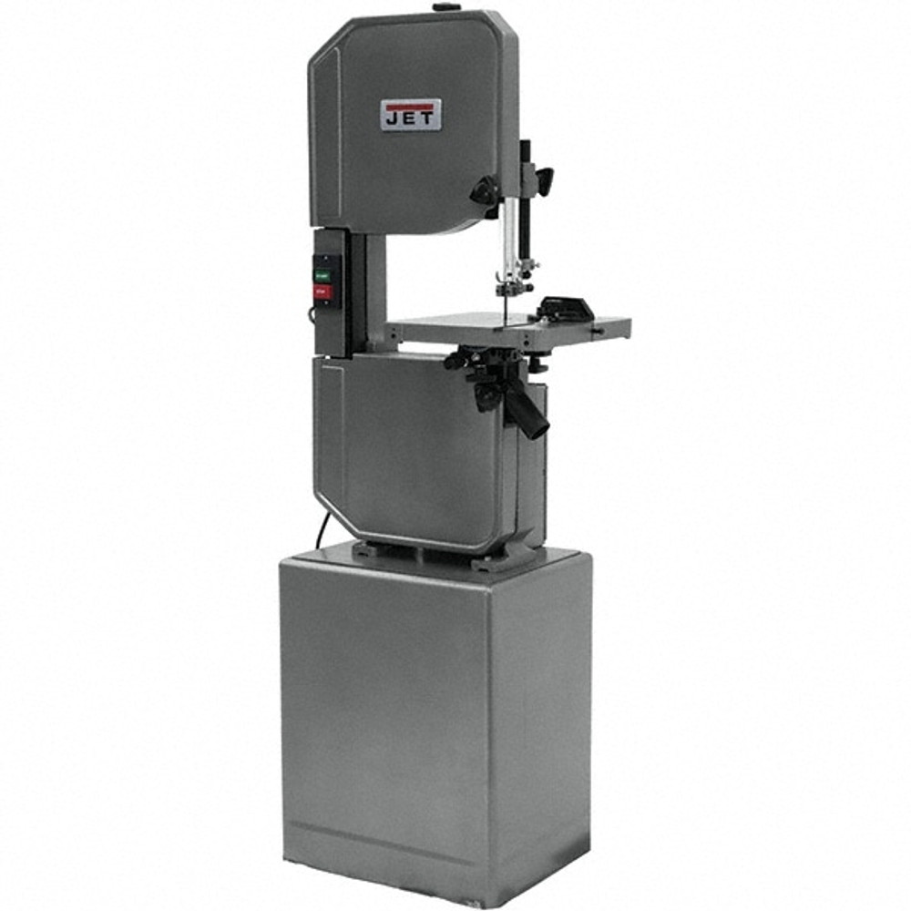 Jet 414502 Vertical Bandsaw: 13-1/2" Throat Depth, 6" Height Capacity, Step Pulley & Variable Speed Pulley Drive