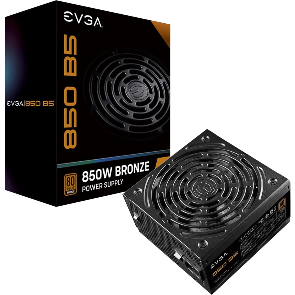 EVGA CORPORATION 220-B5-0850-V1 EVGA 850 B5 Power Supply - Internal - 120 V AC, 230 V AC Input - 3.3 V DC, 5 V DC, 12 V DC Output - 850 W - 1 Fan(s) - 85% Efficiency