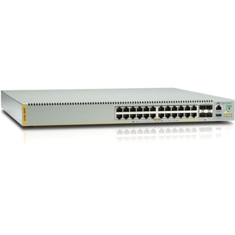 ALLIED TELESIS, INC. Allied Telesis AT-X510L-28GP-90  AT-X510L-28GP Layer 3 Switch - 24 Ports - Manageable - 10 Gigabit Ethernet, Gigabit Ethernet - 10/100/1000Base-T, 10GBase-X - 3 Layer Supported - Twisted Pair, Optical Fiber - Rack-mountable