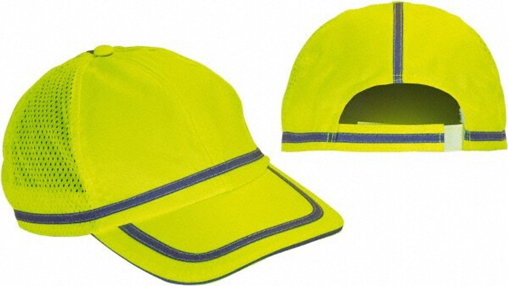 Reflective Apparel Factory 803STLMOS Baseball Hat: Mesh & Polyester, Hook & Loop Closure, High-Visibility Yellow, Solid