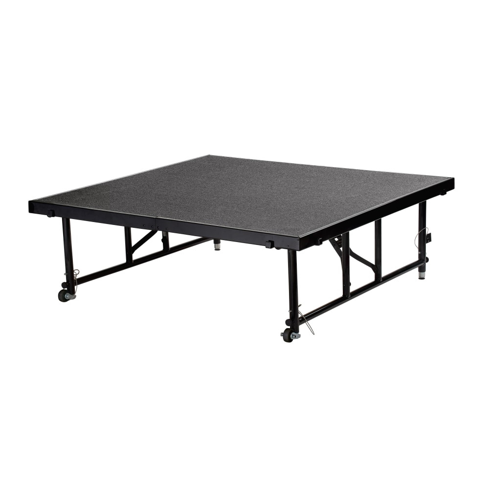 NATIONAL PUBLIC SEATING CORP TFXS48482432C-02/1 National Public Seating Carpeted Transfix Stage Platform, 4ft x 4ft, Gray