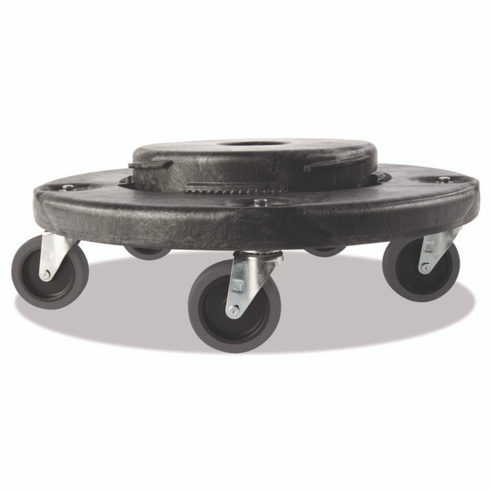 RUBBERMAID COMMERCIAL PROD. 2640-43 BLA Brute Quiet Dolly, 250 lb Capacity, 18.25" Diameter x 6.63"h, Black