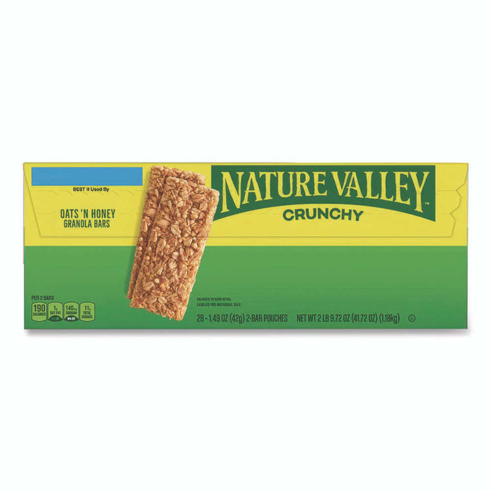GENERAL MILLS Nature Valley® GEM2382 Granola Bars, Crunchy Oats and Honey, 1.5 oz Pouch, 28/Box