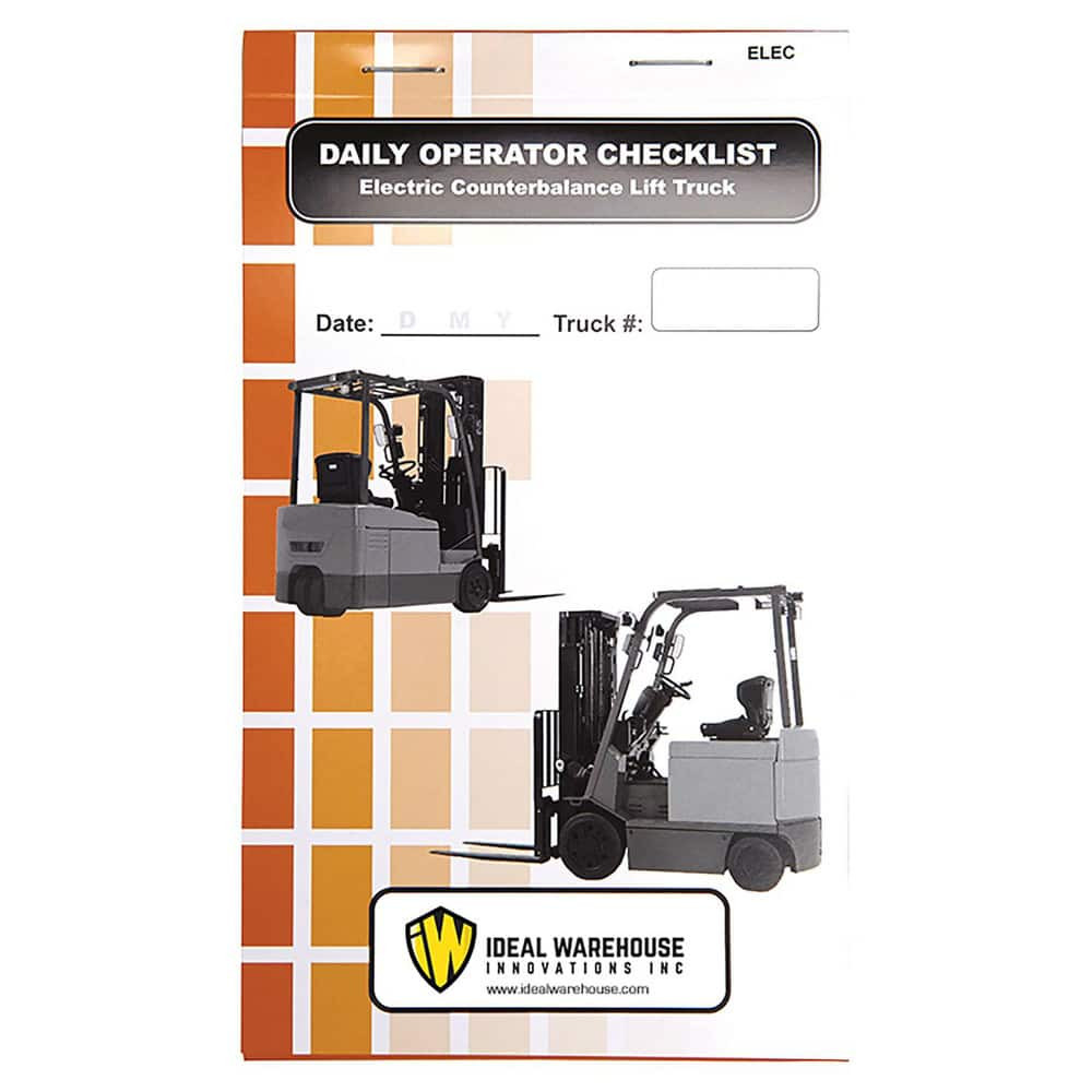 Ideal Warehouse Innovations Inc. 70-1076-CP Information Centers, Stations & Binders; Product Type: Inspection Checklist ; Topic: Electric Counterbalance ; Language: English ; UNSPSC Code: 60106108