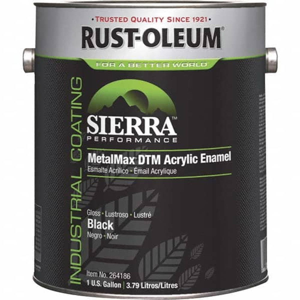Rust-Oleum 264186 Industrial Enamel Paint: 10 gal, Gloss, Black