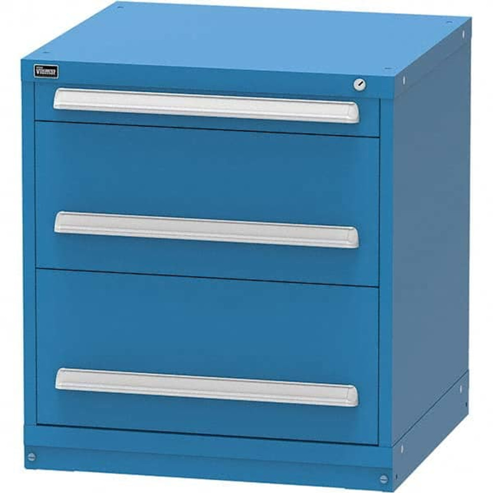 Vidmar SCU1072AL-BB 3 Drawer Bright Blue Steel Modular Storage Cabinet
