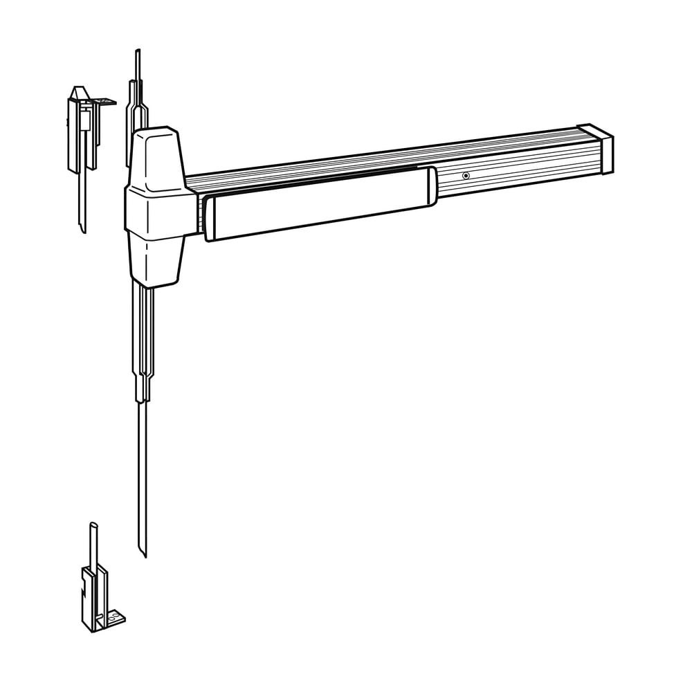 Von Duprin 9947NL-OP 3 313 Vertical Bars; Type: Concealed Vertical Rod ; Rating: Non Rated ; Hand: Reversible ; Minimum Door Width: 2.33 (Inch); Maximum Door Width: 3.000 (Inch); Grade: 1